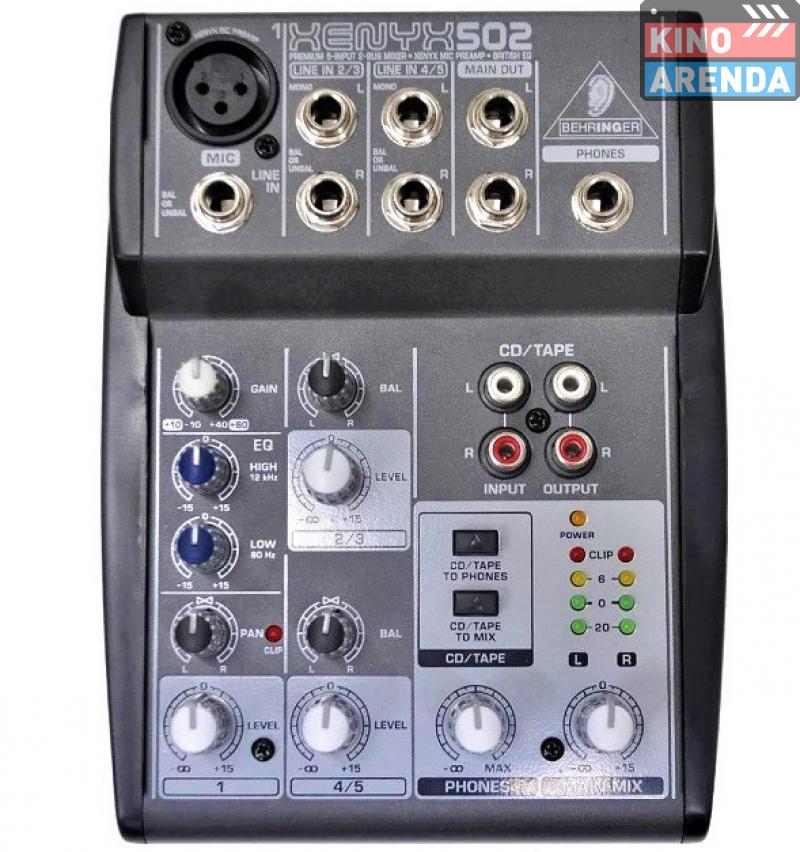 Rent Sound accessories Behringer Xenyx 502 Mixer KINOARENDA